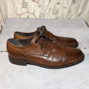 Men's leather Oxford lace up dress shoes